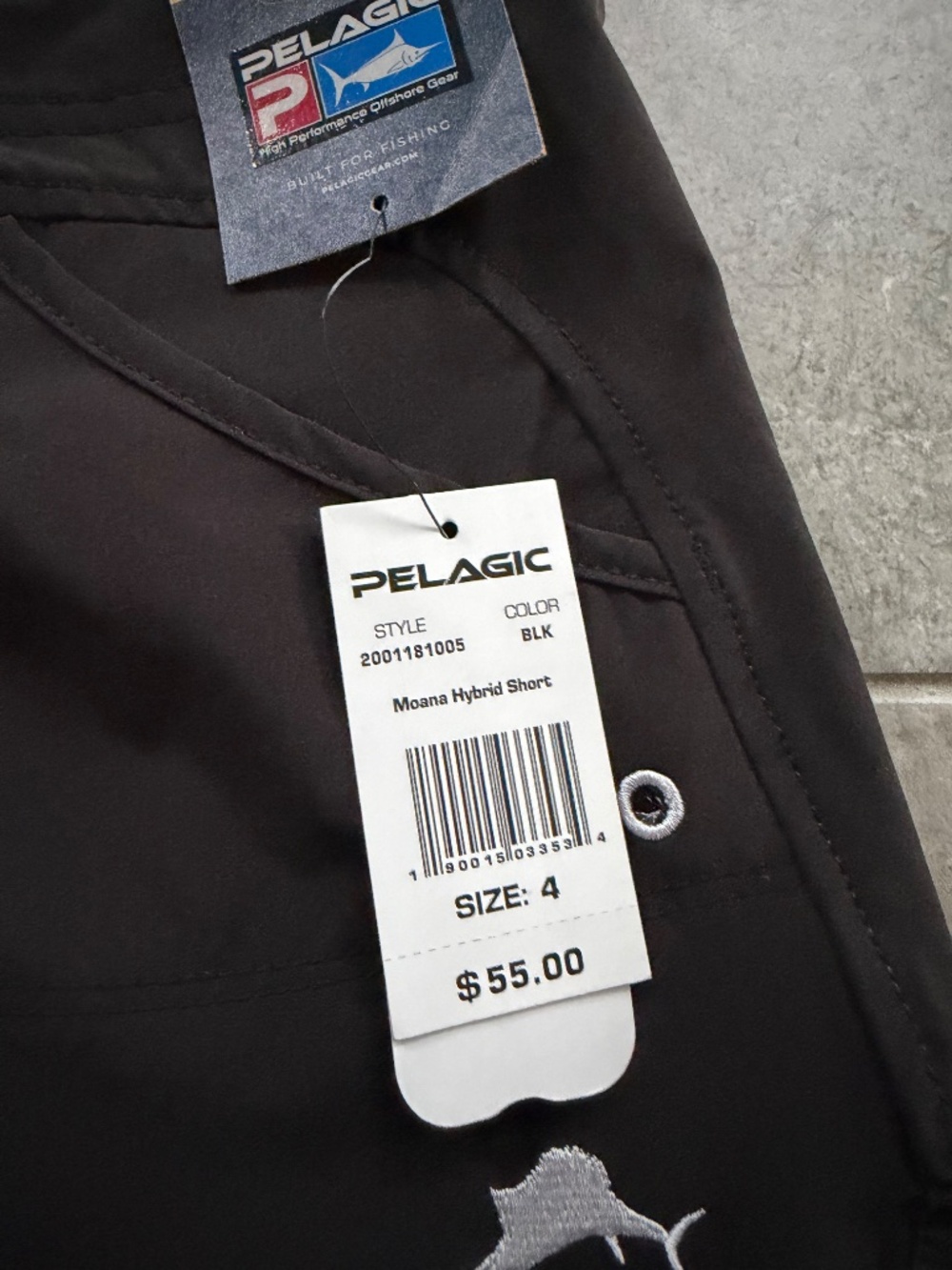 Pelagic Moana Hybrid Short in Black Size 4 - Picture 2 of 5